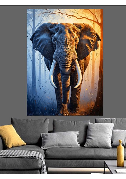 Yağlı Boya Büyük Fil Portresi Dekoratif Kanvas - Mdf Ahşap Tablo indirimleri