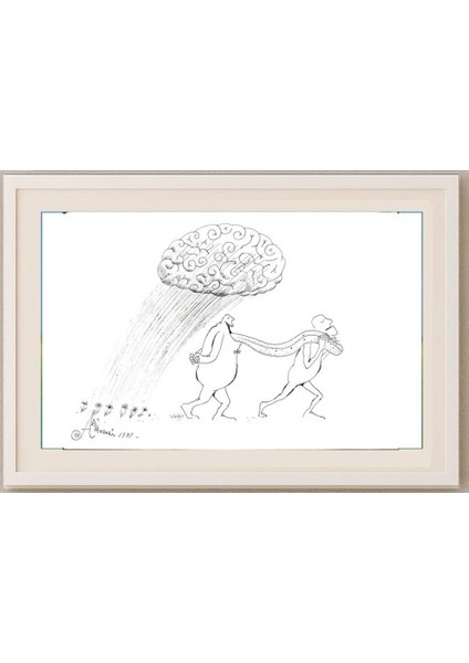 Ali Divandari 29X21CM Orijinal Karikatür Tablo fırsatları