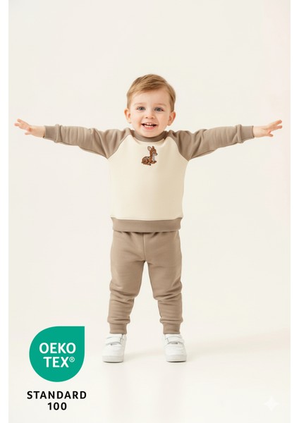 Baby Deer 2li %100 Pamuk Nakışlı Iki Iplik Alt Üst Takım fiyatları