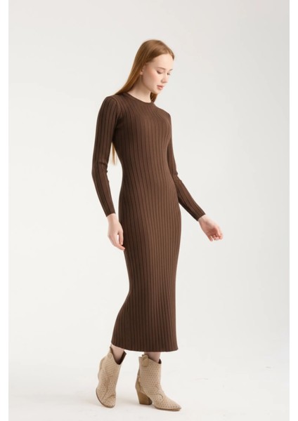 Vücuda Oturan Uzun Kollu Ribana Triko Elbise indirimleri