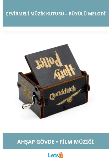 Harry Potter Ahşap Çevirmeli Müzik Kutusu