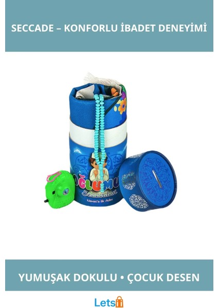 Yumuşak Dokulu Eğlenceli Oğluma Seccade Kumbara Hediyeli