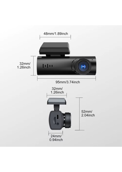 Araç Içi Kamera Dvr Dash 1080P Full Hd | Geniş Açı, Gece Görüş, Wi-Fi, Gps Destekli indirimleri