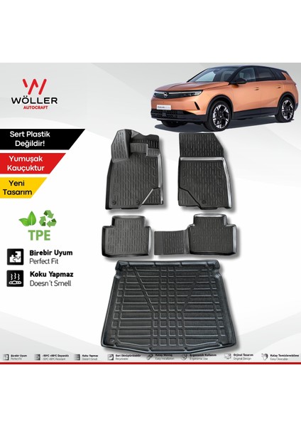Yeni Opel Grandland Paspas Bagaj Havuzu Set 2025 Sonrası Uyumlu 3D Ultraflex Set