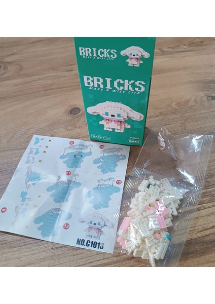 Bricks Hello Kitty ve Cinnemorol Karakter Figürü 3D Yapboz Puzzle Yapı Oyuncakları Mini Blok 2li Set indirimleri