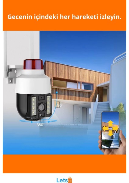 3mp Hd Alarmlı Dış Mekan Su Geçirmez Güvenlik Kamerası fiyatları