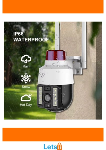 3mp Hd Alarmlı Dış Mekan Su Geçirmez Güvenlik Kamerası modelleri