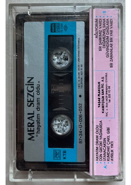 Meral Sezgin Hayatım Dram Oldu Kaset (Orijnal Dönem Kağıt Baskı Kaset) fiyatları