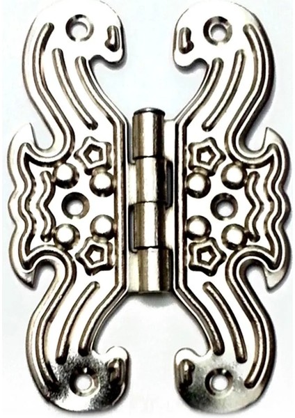 Dekoratif, Sac Kelebek Menteşe - Büyük, Nikel, 1 Adet