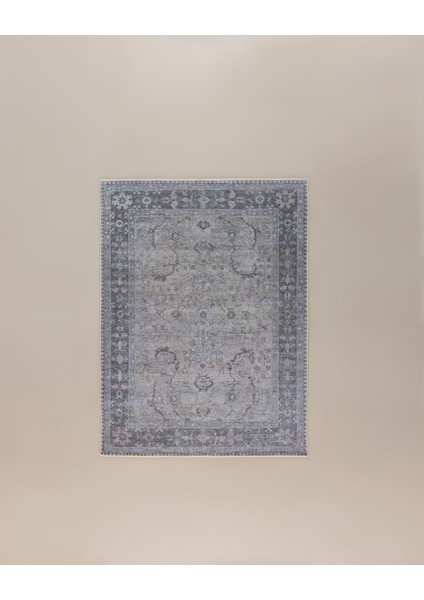 Solenne Mandala Halı - Gri/bej - 140X190 cm