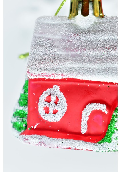 Premium Collection 4lü Beyaz Çatılı Ev Süs Yılbaşı Süsü indirimleri