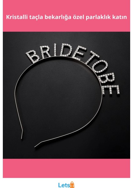 Gümüş Kaplama Kristal Taşlı Bride To Be Gelin Tacı fiyatları