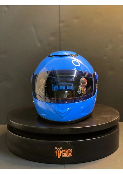 SY118 Iskelet (Skull) Desenli Çocuk Motosiklet Kaskı Full Face Pp Materyal Ece Onaylı (5-12 Yaş)