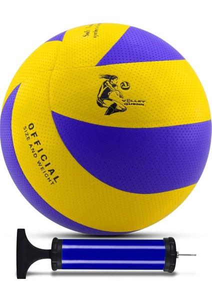 Yapıştırma Voleybol Topu Pompalı Set Soft Touch Iç-Dış Mekan Uygun 8 Panel Mavi 280 Gram fiyatları