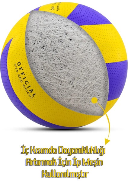 Yapıştırma Voleybol Topu Pompalı Set Soft Touch Iç-Dış Mekan Uygun 8 Panel Mavi 280 Gram fırsatları