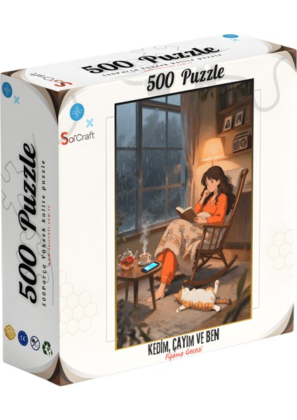 500 Parça Puzzle Kedim, Çayım ve Ben fiyatları