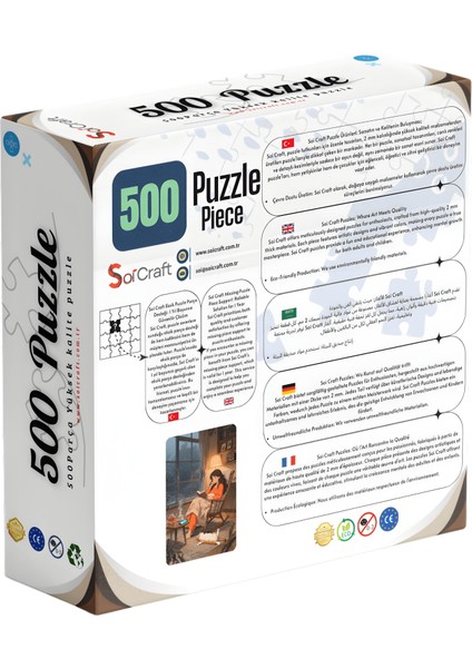 500 Parça Puzzle Kedim, Çayım ve Ben modelleri