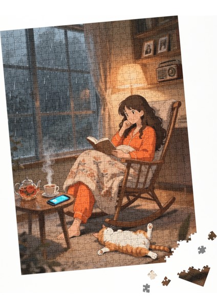 500 Parça Puzzle Kedim, Çayım ve Ben indirimleri