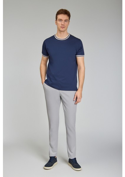 Yaka Detaylı Erkek Cool Touch Lacivert Tshirt TS24Y24107_D39 fırsatları