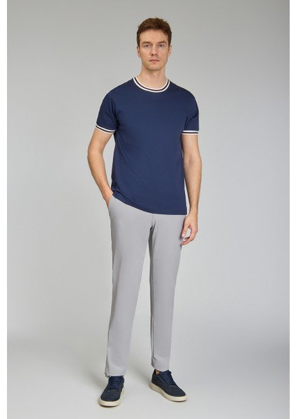 Yaka Detaylı Erkek Cool Touch Lacivert Tshirt TS24Y24107_D39 indirimleri