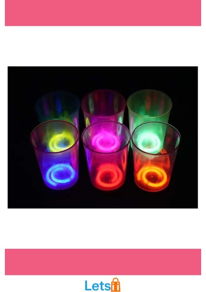 Karanlıkta Yanan Şık Parlayan Mega Glow Bardaklar 8 Adet fırsatları