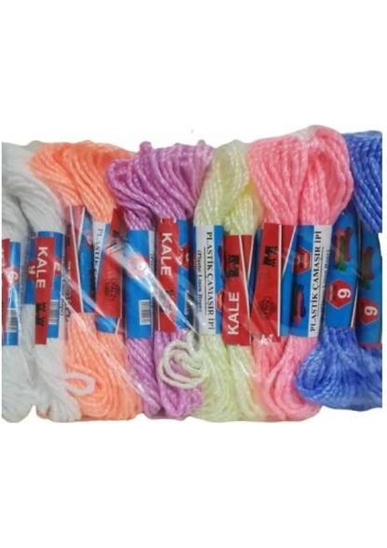 Kale Plastik Çamaşır Ipi 8 Metre 24 Adet (K95)