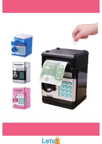 Şifreli Atm Kumbara Işıklı Sesli Uyarı Geniş Hazne 4 Haneli Şifreli Kasa fırsatları