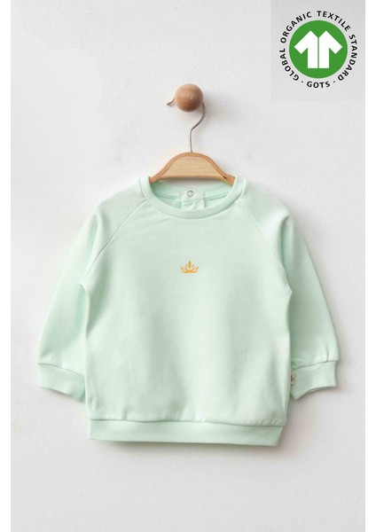 %100 Organik Pamuk Gots Sertifikalı Bebek Sweatshirt