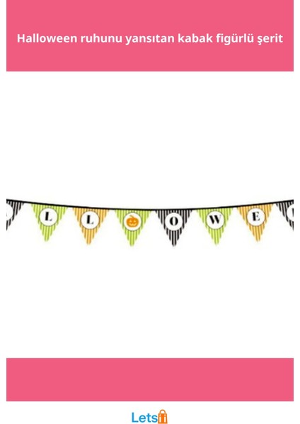 3m Halloween Kabak Banner Süsü Eğlenceli Parti Dekorasyonu fiyatları