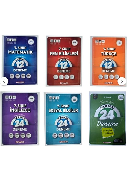 7. Sınıf Matematik-Türkçe-Fen Bilimleri-Sosyal Bilgiler-Ingilizce-Din Kültürü Sarmal Deneme 6 Lı Set 2026
