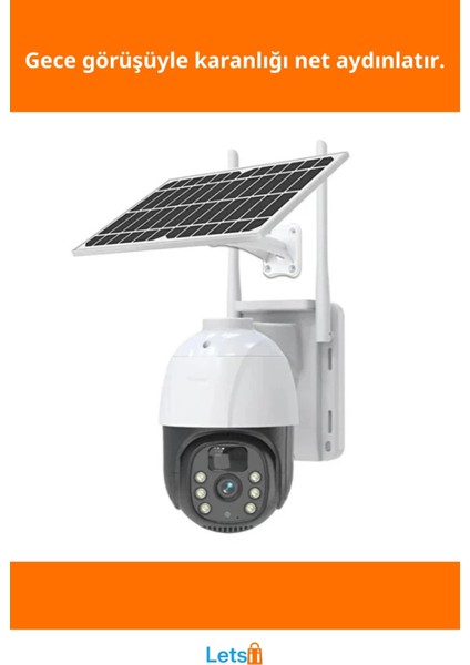Güneş Enerjili Su Geçirmez Dış Mekan Güvenlik Kamerası 8000MAH Wi Fi fiyatları