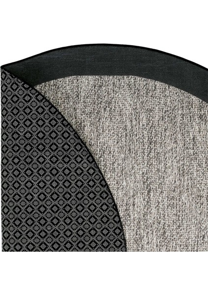 Pratico Gri Oval Mutfak Halısı Sisal Görünümlü Makinede Yıkanan Kaymaz Dot Taban Dijital Baskı Halı indirimleri