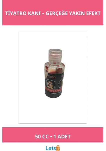 Tiyatro Kanı 50 cc Tekli Paket