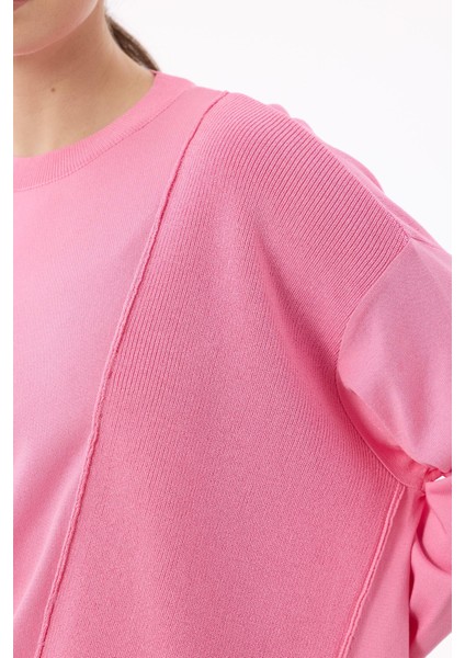 Örgü Detaylı Tunik Pembe modelleri