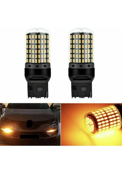 Dekoratif LED Ampul Tek Duy Turuncu T20 144LED 21W Stop Sinyal Ampulü LAAM971