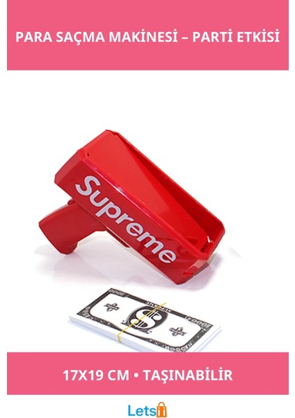 Eğlenceli Kırmızı Para Saçma Makinası 17X19 cm