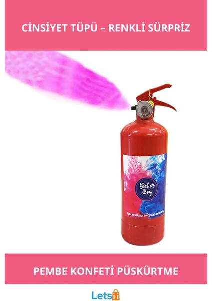 Cinsiyet Tüpü Pembe Renkli Eğlenceli Gender Reveal Partisi Ürünü