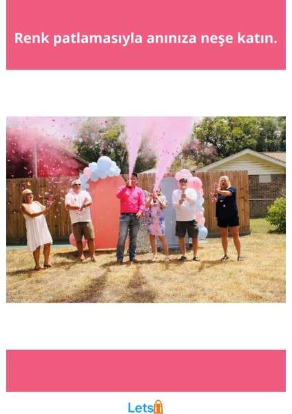 Cinsiyet Tüpü Pembe Renkli Eğlenceli Gender Reveal Partisi Ürünü fiyatları