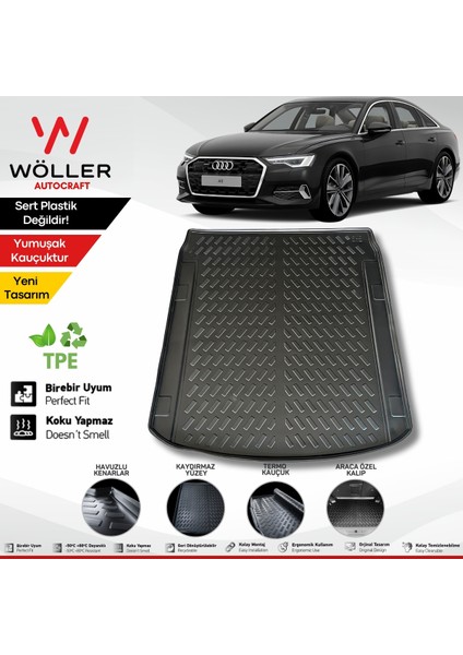 Audi A6 Bagaj Havuzu 2018 2025 Arası Uyumlu 3D Ultraflex Esnek