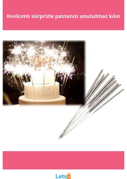 Renkli Parti Organizasyon Pasta Maytapı 25 cm 10 Adet fiyatları