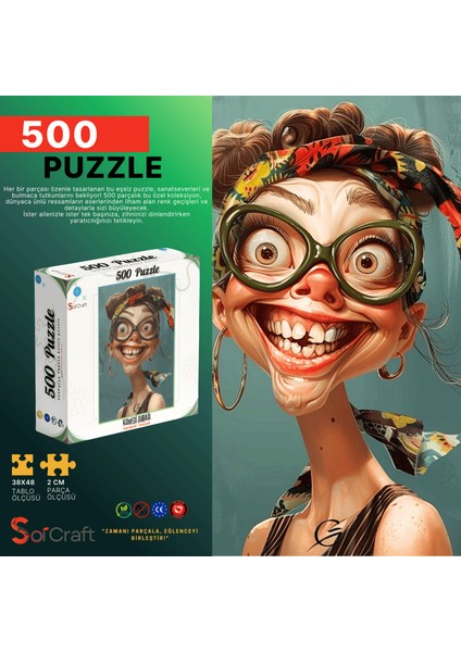 500 Parça Puzzle Karikatür Tadında Hayat