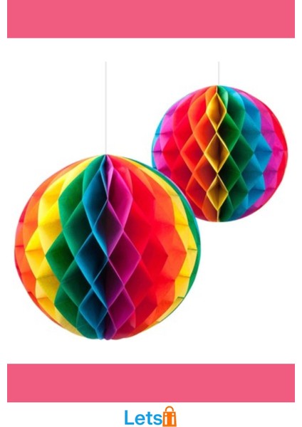 Rengarenk Kağıt Süs Fener 30 cm 1 Adet Parti Dekorasyonu modelleri
