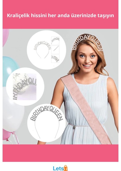 Parlak Gümüş Kristal Taç Birthday Queen Yazılı Kraliçe Taç fiyatları