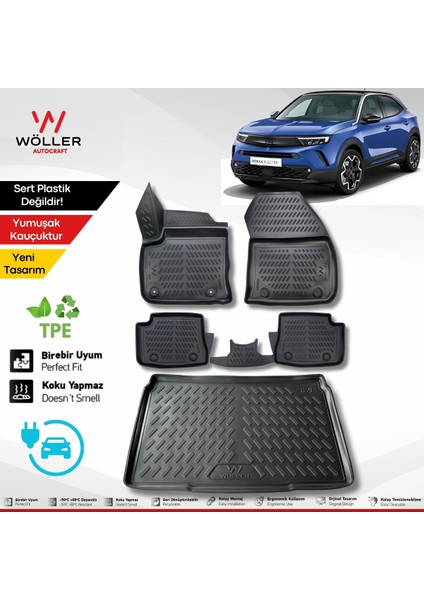 Opel Mokka E Paspas Bagaj Havuzu Set Elektrikli 2021 Sonrası Uyumlu 3D Ultraflex Set