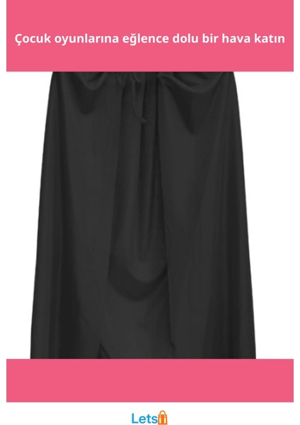 Siyah Renk Yaka Detaylı Çocuk Pelerini fiyatları