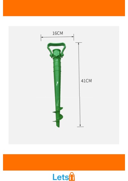Dayanıklı Plastik Şemsiye Sabitleme Kazığı 41 cm Spiral Tasarım fırsatları