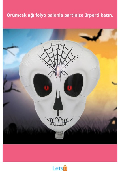 Örümcek Ağ Desenli Iskelet Folyo Balon 55 cm fiyatları