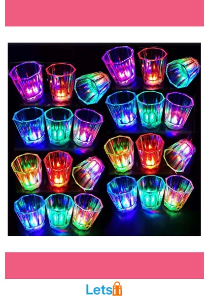 Renkli LED Parlayan Fiber Optik Glow Işıklı Bardak 1 Adet modelleri