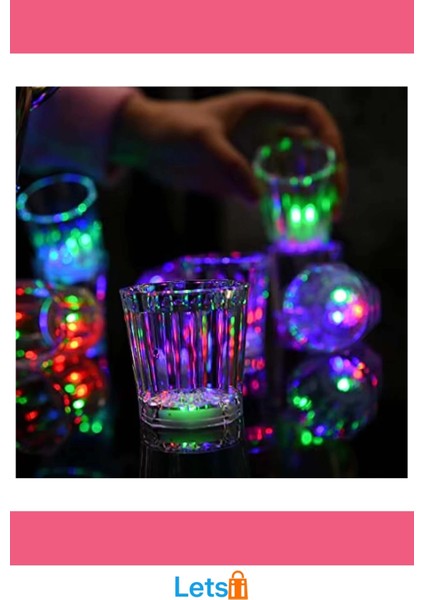 Renkli LED Parlayan Fiber Optik Glow Işıklı Bardak 1 Adet fırsatları
