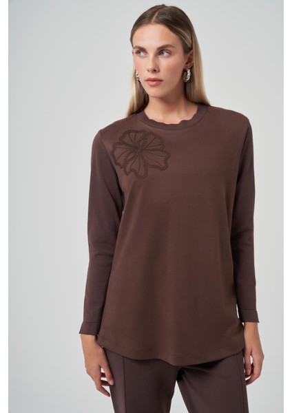 3004 Süet Tunik Kahve